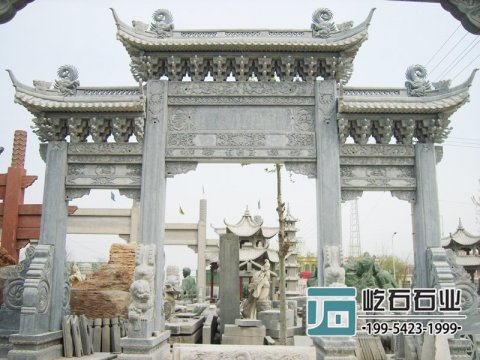 石雕牌坊廠家 石雕牌坊圖片