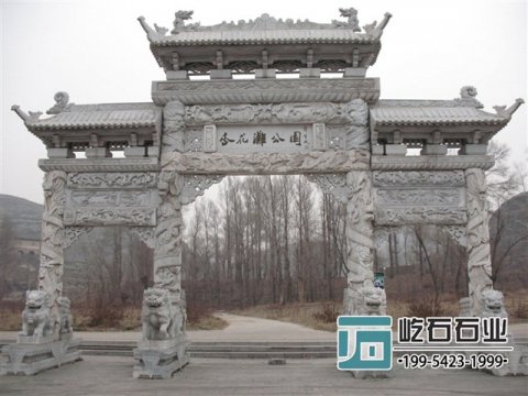 石牌坊 石雕牌坊的安裝流程